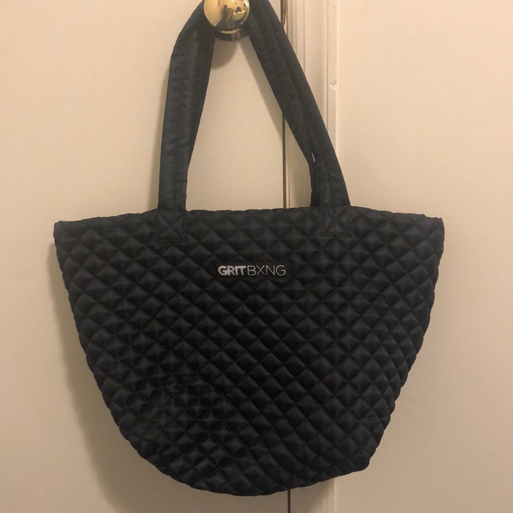 Black tote bag